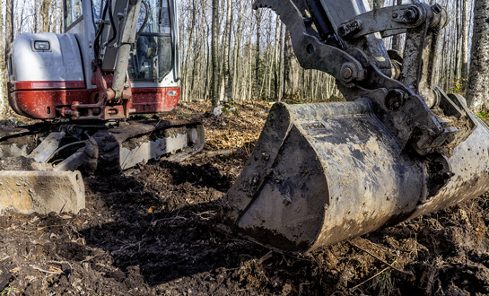 Excavation de la terre